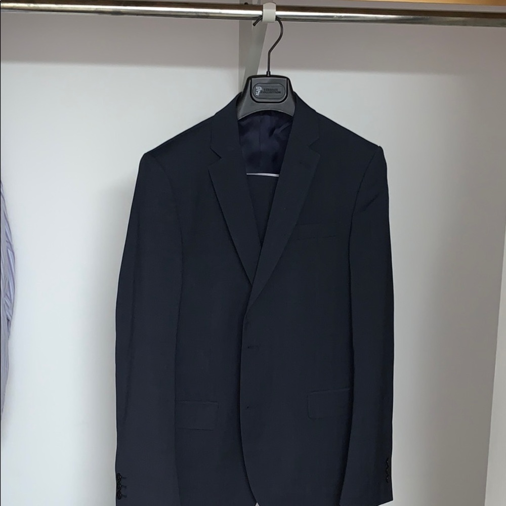 Versace Navy Slim Fit Wool Suit, with Pants